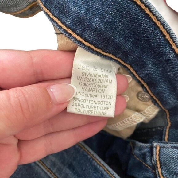 RAG & BONE Capri Distressed Ankle Skinny‎ Denim in Hampton Sz 29 - Picture 5 of 5